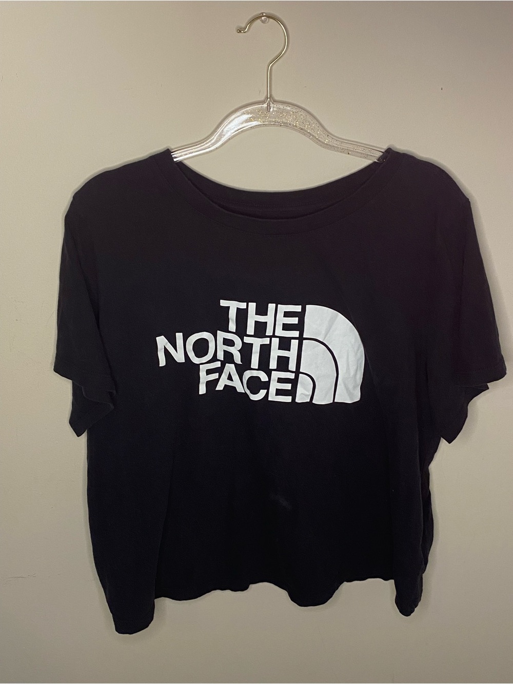 The North Face Black Tee with White Logo